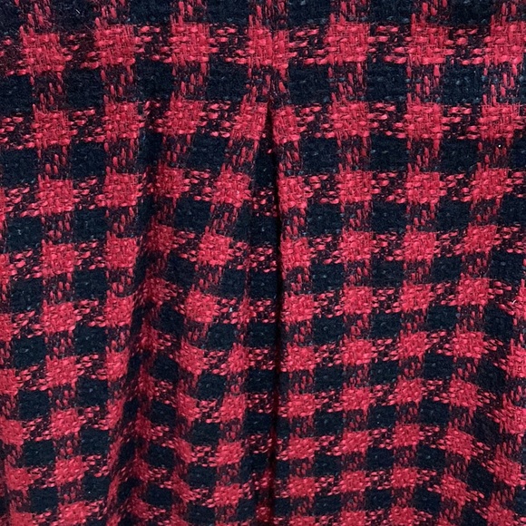 Pino for Candore, Size 10 Red/Black Jacquard Plaid 30% Wool 70% Rayon. Excellent - Picture 9 of 14